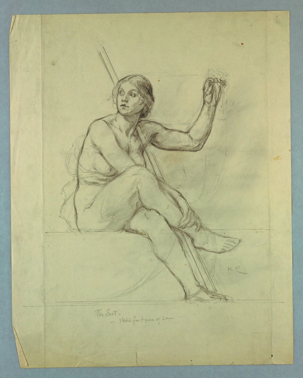 Legge, studio di nudo per Spirito contemplativo dell'Oriente, Lunetta nella Grande Scalinata Est, Minnesota State Capitol, Saint Paul - Smithsonian Institution, Gift of Mrs